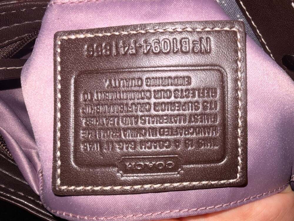 Coach Mini Zoe Signature Jacquard Bag F41833 Khaki Brown - Picture 9 of 10